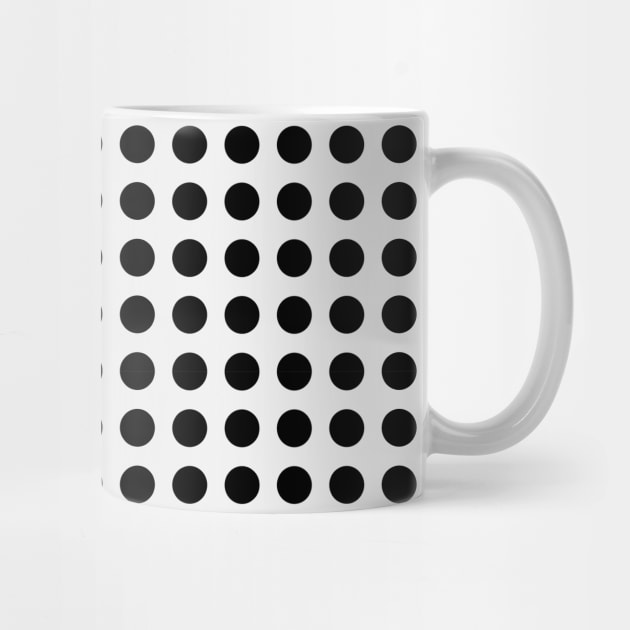 Large Black Polka Dots on White Geometric Pattern Aesthetic by squeakyricardo